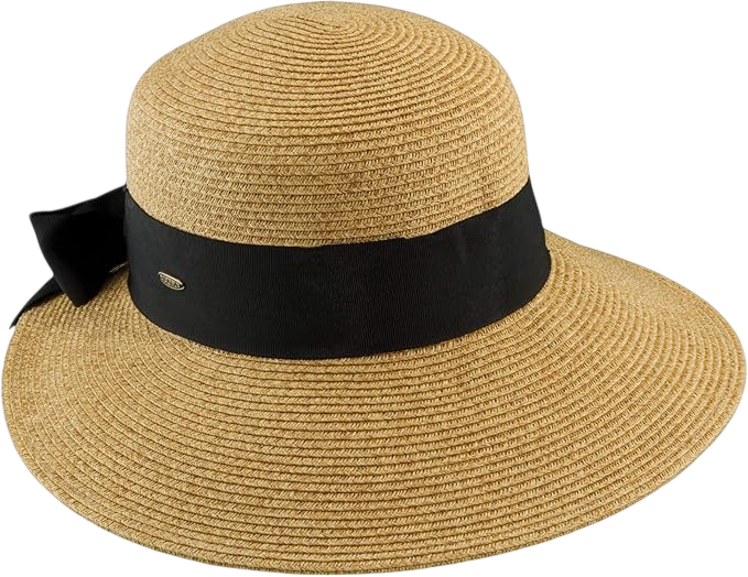 Women's Paper Braid Hat with Dimensional Brim by Scala